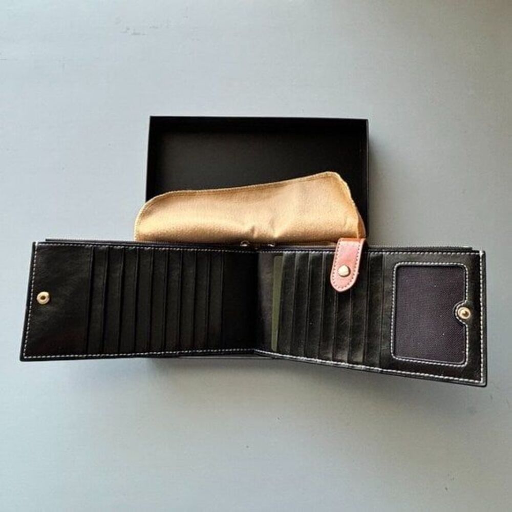 Women's Genuine Leather Wallet RFID Blocking Credit Card Holder Andoilt - Picture 3 of 6